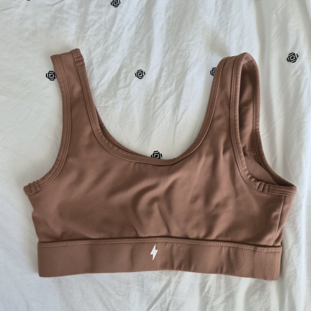 Women's Tan Sports Bra - Picture 2 of 6